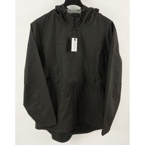 New Noize Theo Bonded Matte Men's 2XL Black Nylon Waterproof Hooded Rain Jacket